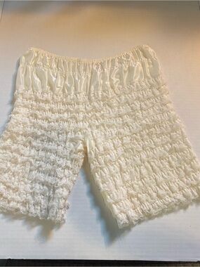 Vintage White Ruffled Bloomer Shorts
